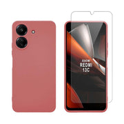 Redshield Redmi 13C / Poco C65 TPU Case & Tempered Glass Red 3