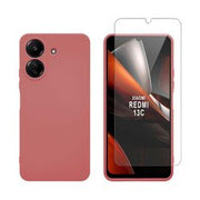 Redshield Redmi 13C / Poco C65 TPU Case & Tempered Glass Red 2