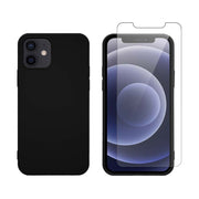 Redshield iPhone 12/12 Pro Silicone Black Case & Tempered Glass 3