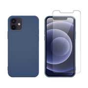 Redshield iPhone 12/12 Pro Silicone Blue & Tempered Glass 3
