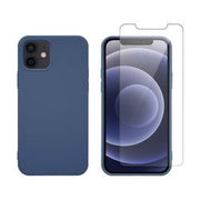 Redshield iPhone 12/12 Pro Silicone Blue & Tempered Glass 2