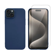 Redshield iPhone 15 Silicone Case & Glass Blue 3