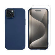 Redshield iPhone 15 Silicone Case & Glass Blue 2