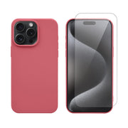 Redshield Silicone Case & Glass Set Red για iPhone 15 Pro Max 3