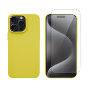Redshield Silicone Case & Glass Set Yellow για iPhone 15 Pro Max 3