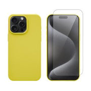 Redshield Silicone Case & Glass Set Yellow για iPhone 15 Pro Max 2