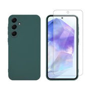 Redshield Samsung Galaxy A35 TPU Green & Tempered Glass 2