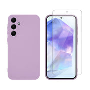 Redshield Samsung Galaxy A35 TPU Purple & Tempered Glass 3