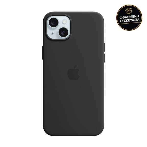 Apple iPhone 15 Plus Silicon Case with MagSafe Black 1 · φθαρμένη συσκευασία