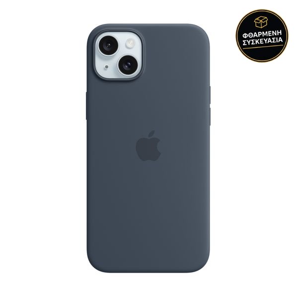 Apple iPhone 15 Plus Silicon Case with MagSafe Storm Blue