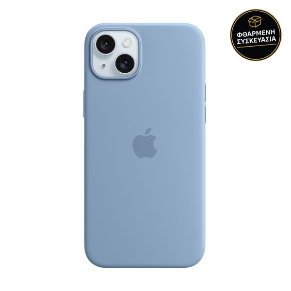 Apple iPhone 15 Plus Silicon Case with MagSafe Winter Blue 1 · φθαρμένη συσκευασία