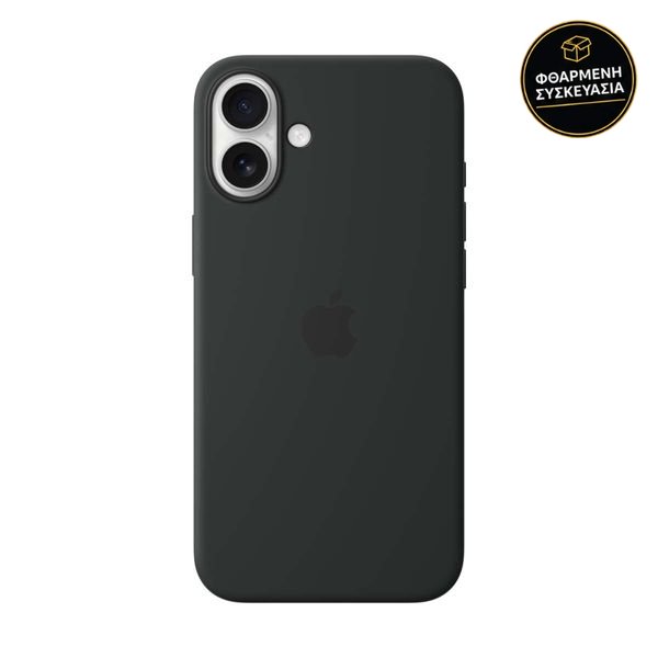 Apple iPhone 16 Plus Silicone Case with MagSafe Black 1 · φθαρμένη συσκευασία