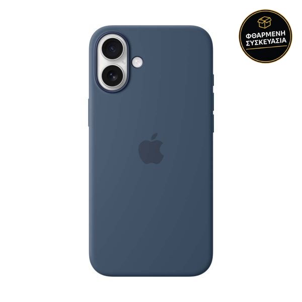 Apple iPhone 16 Plus Silicone Case with MagSafe Denim 1 · φθαρμένη συσκευασία