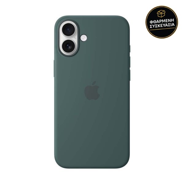 Apple iPhone 16 Plus Silicone Case with MagSafe Lake Green 1 · φθαρμένη συσκευασία