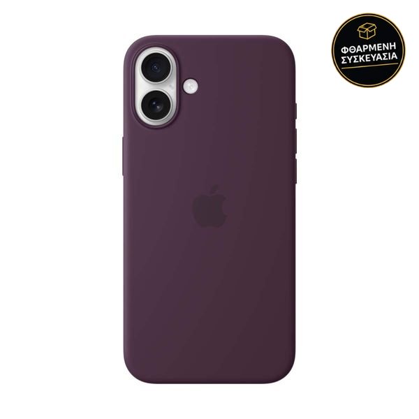 Apple iPhone 16 Plus Silicone Case with MagSafe Plum 1 · φθαρμένη συσκευασία