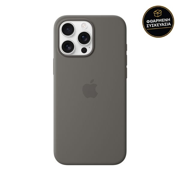 Apple iPhone 16 Pro Max Silicone Case with MagSafe Stone Grey 1 · φθαρμένη συσκευασία