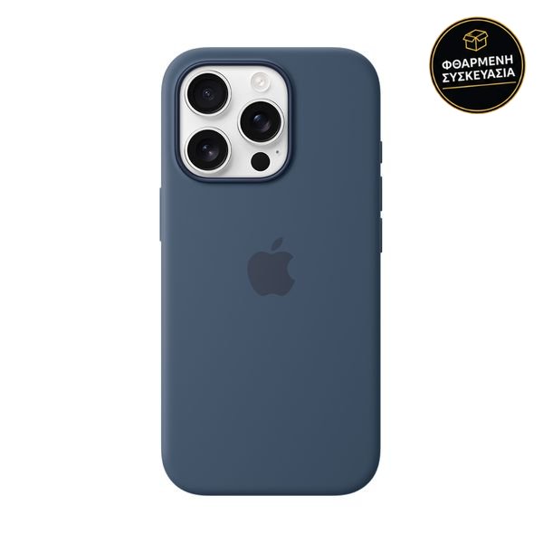 Apple iPhone 16 Pro Silicone Case with MagSafe Denim 1 · φθαρμένη συσκευασία