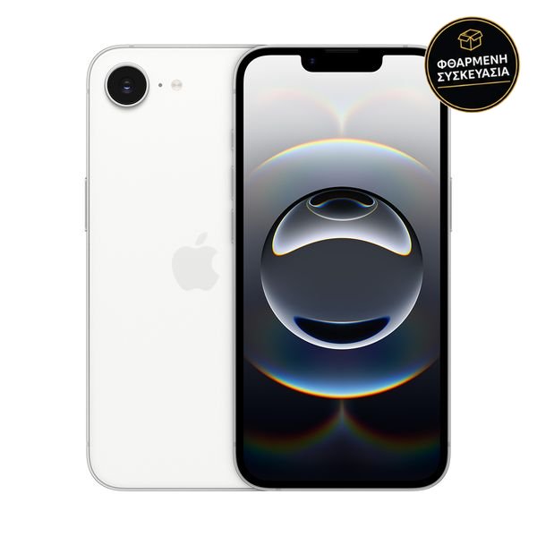 Apple iPhone 16e 128GB White 1 · φθαρμένη συσκευασία