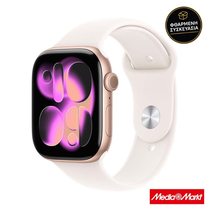Apple Watch Series 11 GPS 42mm Rose Gold Aluminium Case με Light Blush Sport Band - S/M · φθαρμένη συσκευασία