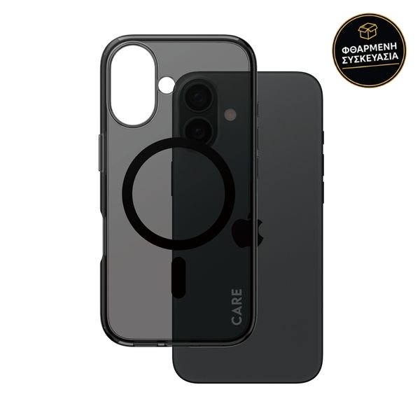CARE by PanzerGlass iPhone 16 Flagship Smokey Magsafe Black 1 · φθαρμένη συσκευασία