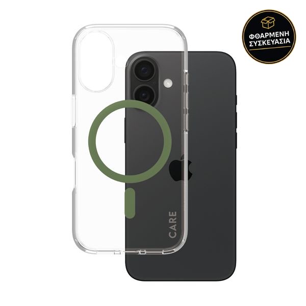 CARE by PanzerGlass iPhone 16 Flagship Urban Compat Magsafe Green 1 · φθαρμένη συσκευασία