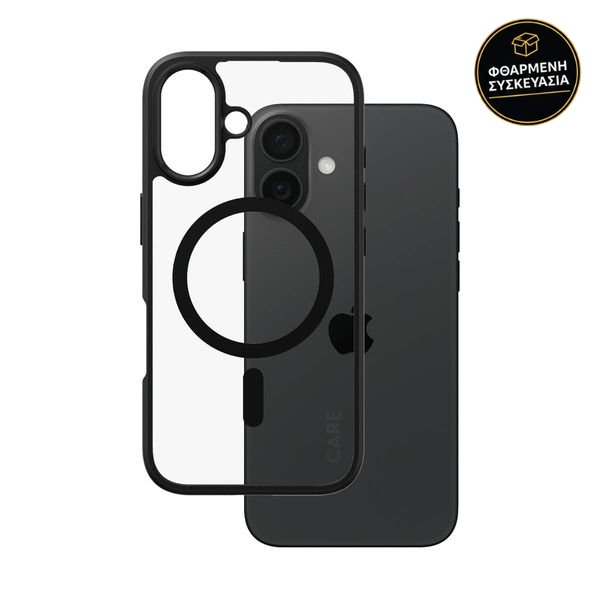 CARE by PanzerGlass iPhone 16 Flagship Urban Magsafe Black Frame 1 · φθαρμένη συσκευασία