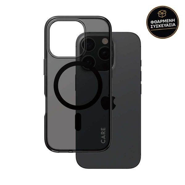 CARE by PanzerGlass iPhone 16 Pro Flagship Smokey Magsafe Black 1 · φθαρμένη συσκευασία