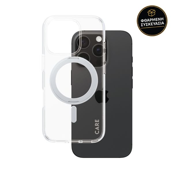 CARE by PanzerGlass iPhone 16 Pro Kickstand Magsafe Silver 1 · φθαρμένη συσκευασία
