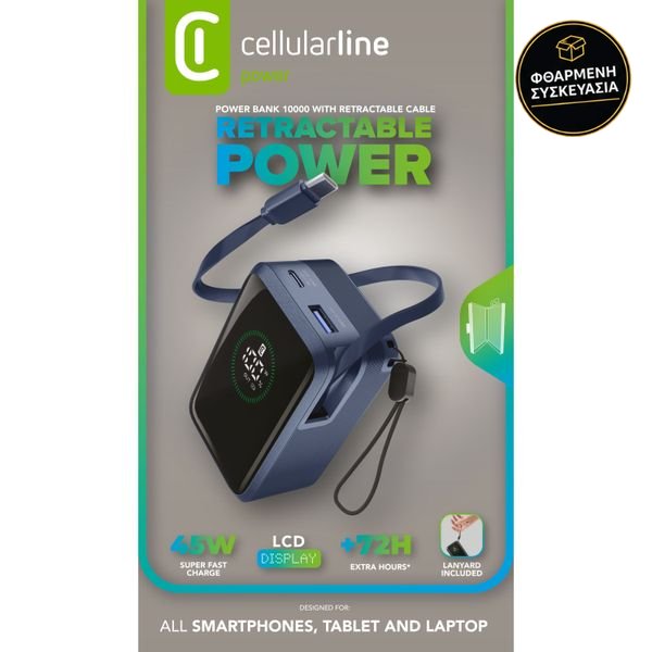 Cellular Line Roller 10.000 mAh Blue