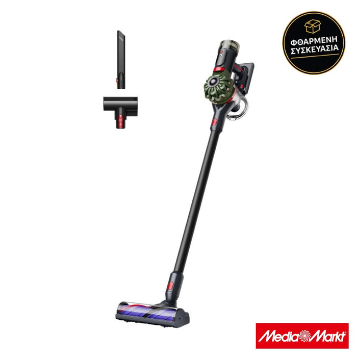 Dyson V8 Cyclone Army Green/Black · φθαρμένη συσκευασία