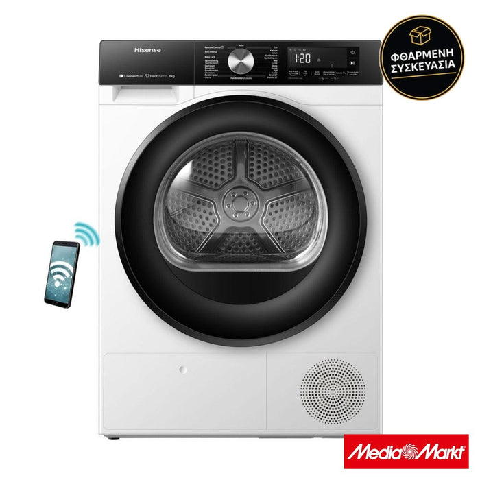 Hisense DH3S802BW2 8kg · φθαρμένη συσκευασία