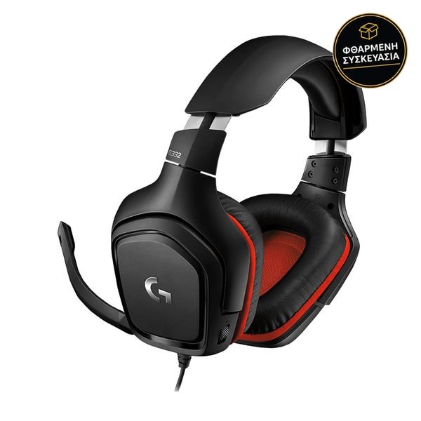 Logitech G332 Wired Black/ Red 1 · φθαρμένη συσκευασία