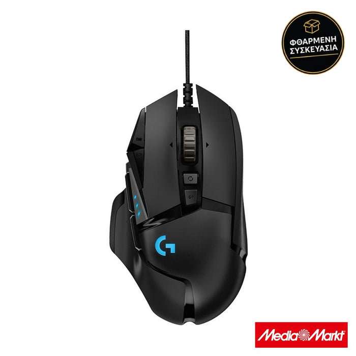 Logitech G502 Hero 25K High Performance Lightsync RGB Black · φθαρμένη συσκευασία