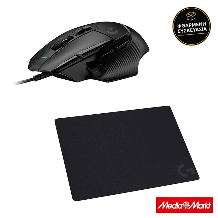 Logitech G502 X & G240 Mouse & Mousepad · φθαρμένη συσκευασία