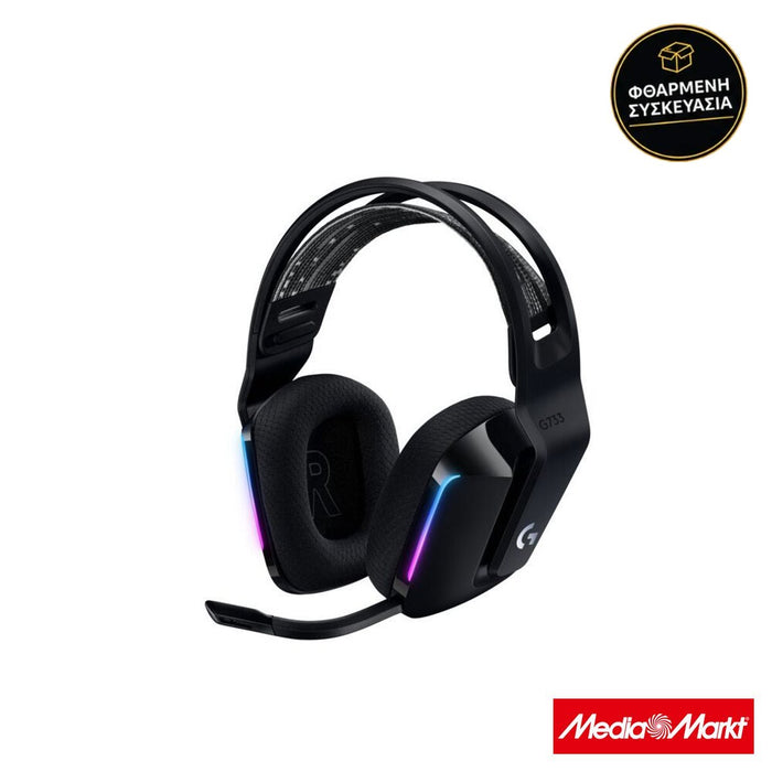 Logitech G733 Lightspeed Wireless Lightsync RGB with BLUE VO!CE- Black · φθαρμένη συσκευασία