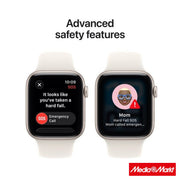Apple Watch SE 3 GPS 40mm Starlight Aluminium Case Starlight με Sport Band S/M 9