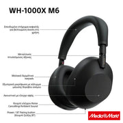 Sony WH-1000XM6 Flagship Noise Cancelling Wireless Over Ear Headphones Μαύρο 8