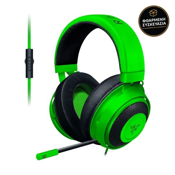 Razer Kraken Analog Green 1 · φθαρμένη συσκευασία