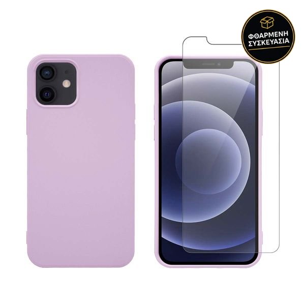 Redshield iPhone 12/12 Pro Silicone Purple & Tempered Glass 1 · φθαρμένη συσκευασία