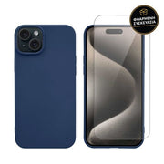 Redshield iPhone 15 Silicone Case & Glass Blue 1
