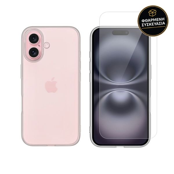 Redshield iPhone 16 TPU Case &  Tempered Glass Transparent 1 · φθαρμένη συσκευασία