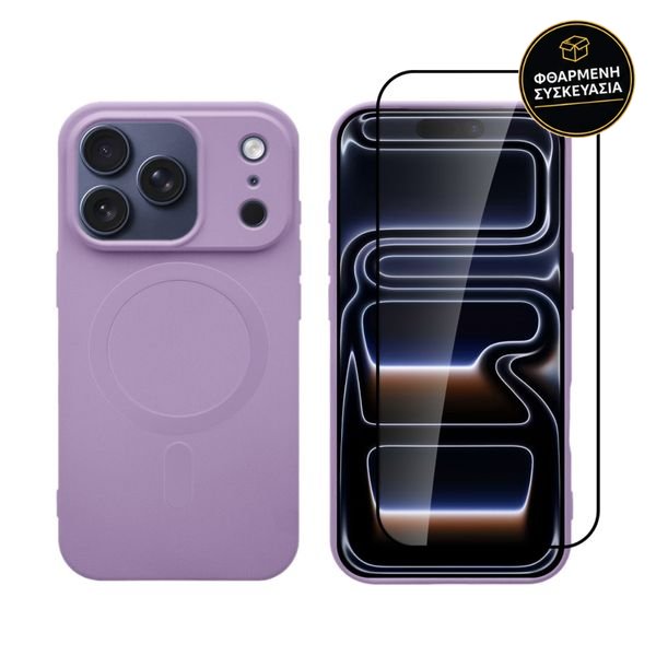 Redshield iPhone 17 Pro Magsafe Silicone Case & Full Face Glass Purple 1 · φθαρμένη συσκευασία