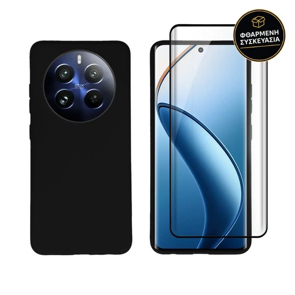 Redshield Realme 12 Pro/12 Pro+ Silicone & 3D Glass Black 1 · φθαρμένη συσκευασία