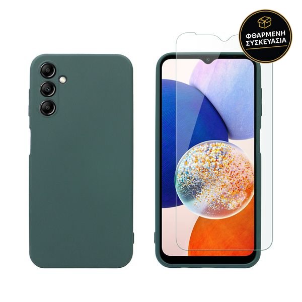 Redshield Samsung Galaxy A14 TPU & Tempered Glass Green