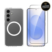 Redshield Samsung Galaxy S25 Magnetic Acrylic Case & Full Face Tempered Glass Set 1