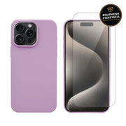 Redshield Silicone Case & Glass Set Purple για iPhone 15 Pro Max 1
