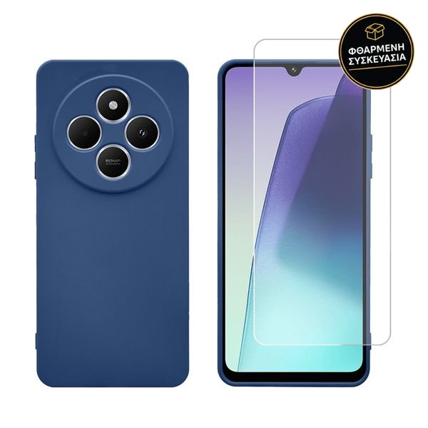 Redshield Xiaomi Redmi 14C 4G/Poco C75 Silicone & Glass Navy
