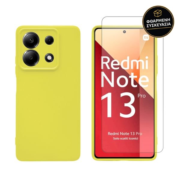 Redshield Xiaomi Redmi Note 13 Pro 5G/Poco X6 Silicone Yellow & Tempered Glass