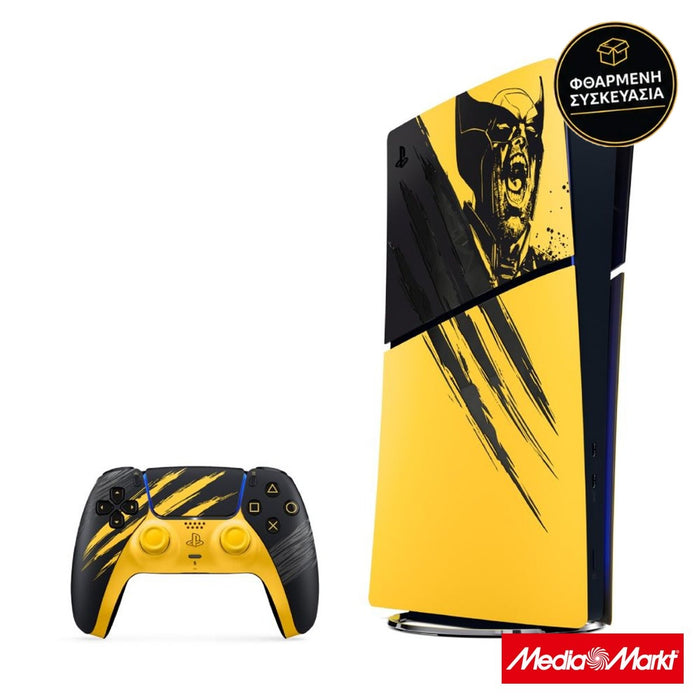 Sony PS5 Digital Edition & Marvel’s Wolverine  Battle Yellow Limited Edition · φθαρμένη συσκευασία