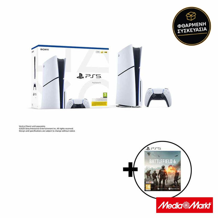 Sony PS5 Slim Edition 1TB & Battlefield 6 · φθαρμένη συσκευασία